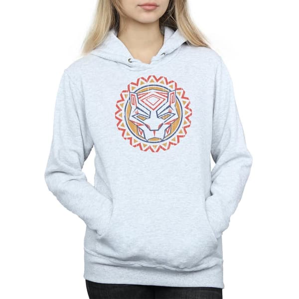 Marvel Womens/Ladies Black Panther Tribal Panther Icon Hoodie
