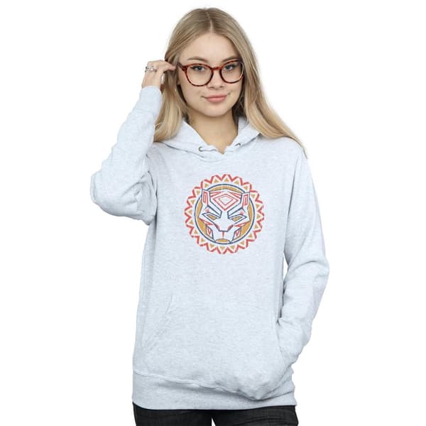 Marvel Womens/Ladies Black Panther Tribal Panther Icon Hoodie