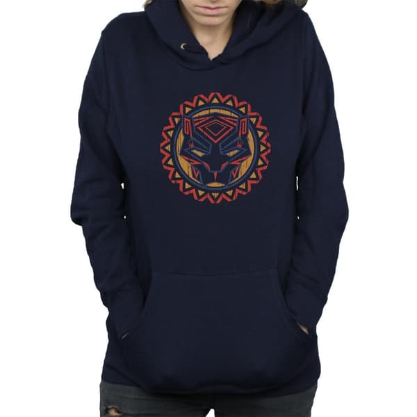 Marvel Womens/Ladies Black Panther Tribal Panther Icon Hoodie