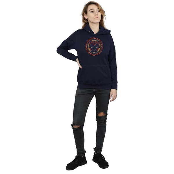 Marvel Womens/Ladies Black Panther Tribal Panther Icon Hoodie