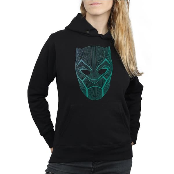 Marvel Womens/Ladies Black Panther Tribal Mask Hoodie