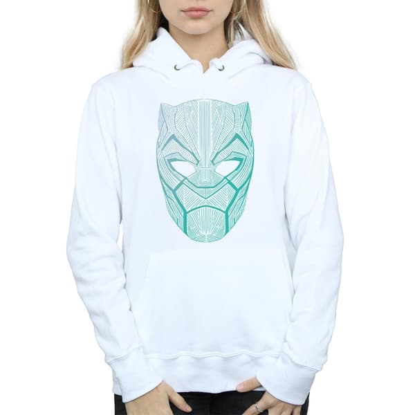 Marvel Womens/Ladies Black Panther Tribal Mask Hoodie