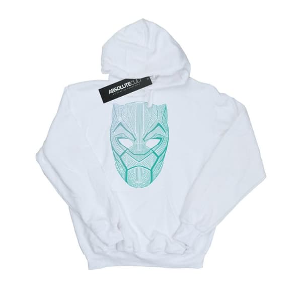 Marvel Womens/Ladies Black Panther Tribal Mask Hoodie White XXL