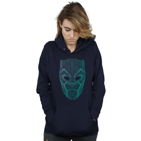 Marvel Womens/Ladies Black Panther Tribal Mask Hoodie