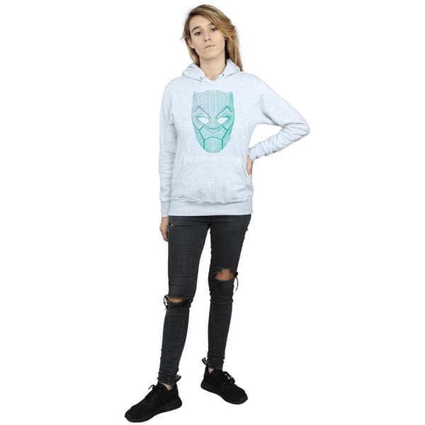 Marvel Womens/Ladies Black Panther Tribal Mask Hoodie
