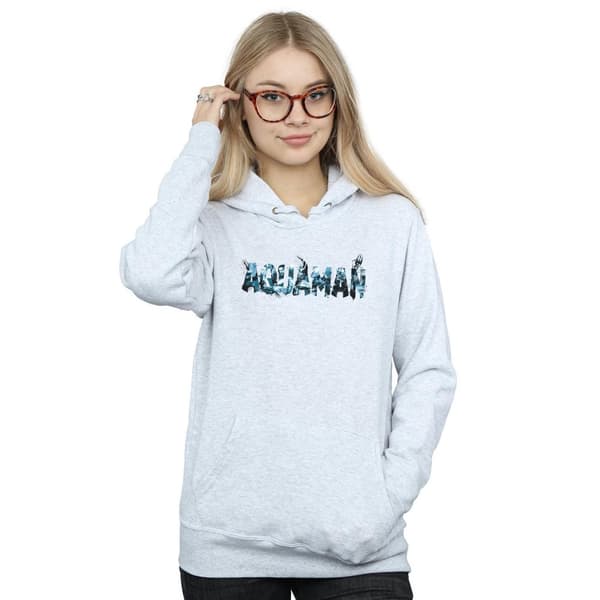 DC Comics Womens/Ladies Aquaman Text Logo Hoodie