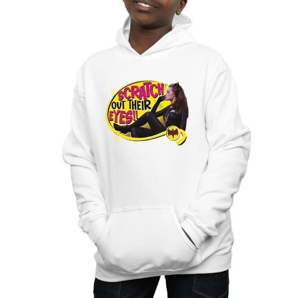 DC Comics Boys Batman TV Series Catwoman Scratch Hoodie
