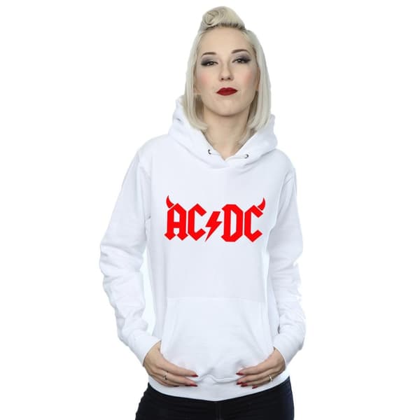 AC/DC Kvinnor/Damer Horns Logo Hoodie