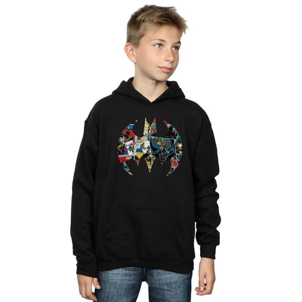 DC Comics Pojkar Batman Comic Book Logo Hoodie
