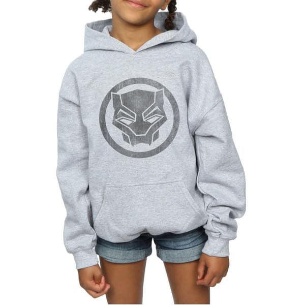 Marvel Girls Black Panther Distressed Icon Hoodie