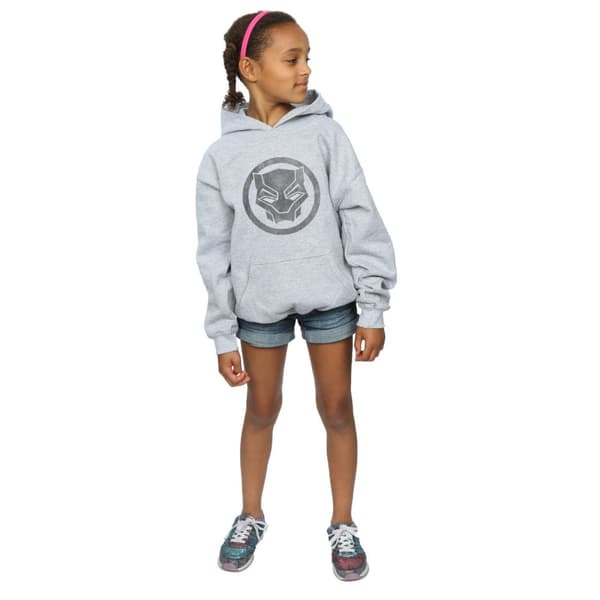 Marvel Girls Black Panther Distressed Icon Hoodie
