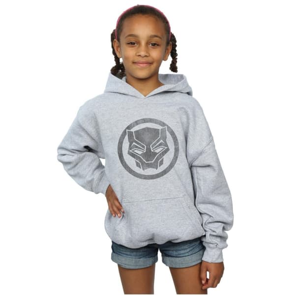Marvel Girls Black Panther Distressed Icon Hoodie