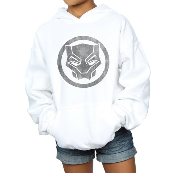 Marvel Girls Black Panther Distressed Icon Hoodie