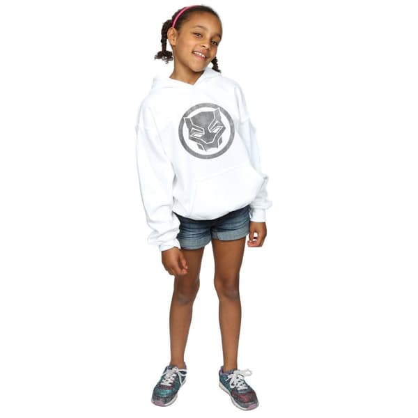 Marvel Girls Black Panther Distressed Icon Hoodie