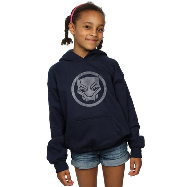 Marvel Girls Black Panther Distressed Icon Hoodie