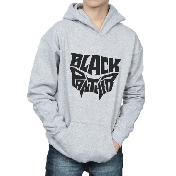 Marvel Boys Black Panther Worded Emblem Hoodie