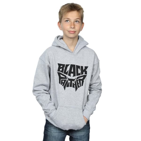 Marvel Boys Black Panther Worded Emblem Hoodie