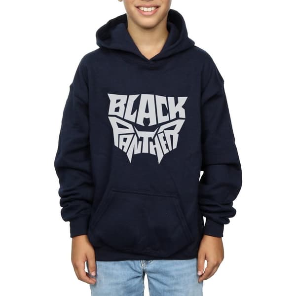 Marvel Boys Black Panther Worded Emblem Hoodie