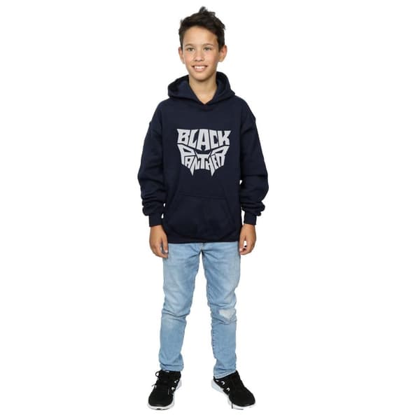 Marvel Boys Black Panther Worded Emblem Hoodie