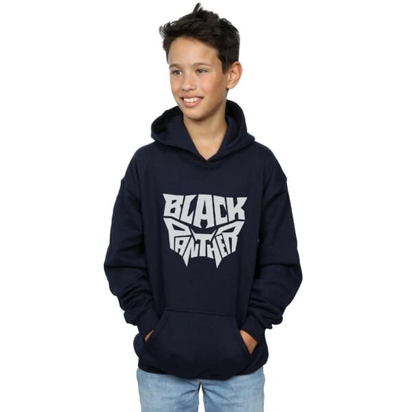 Marvel Boys Black Panther Worded Emblem Hoodie