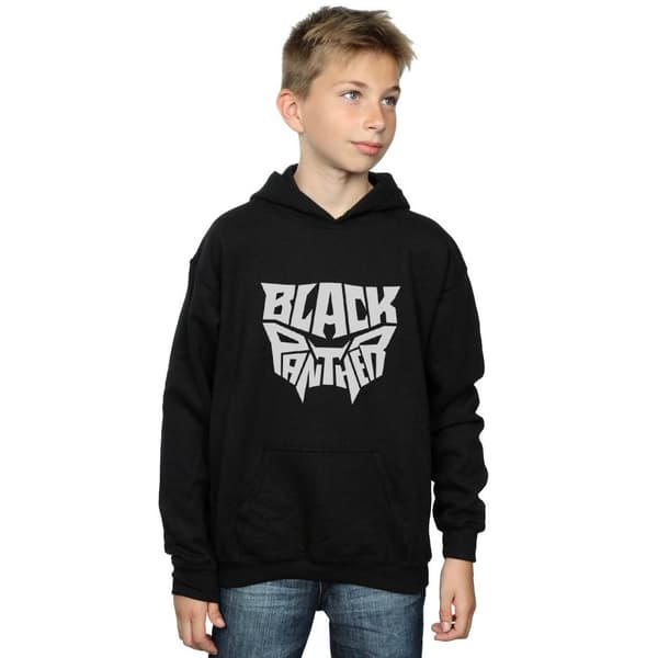 Marvel Boys Black Panther Worded Emblem Hoodie