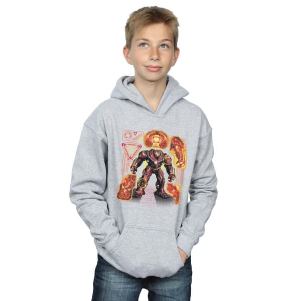 Marvel Boys Avengers Infinity War Hulkbuster Blueprint Hoodie