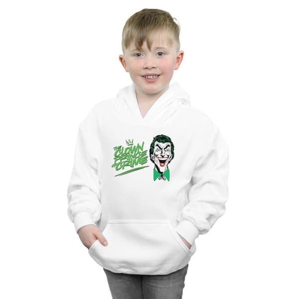DC Comics Pojkar Batman Joker The Clown Prince Of Crime Hoodie White