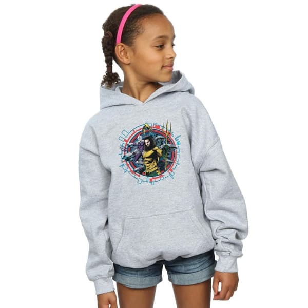 DC Comics Aquaman Circular Crest-hoodie för flickor