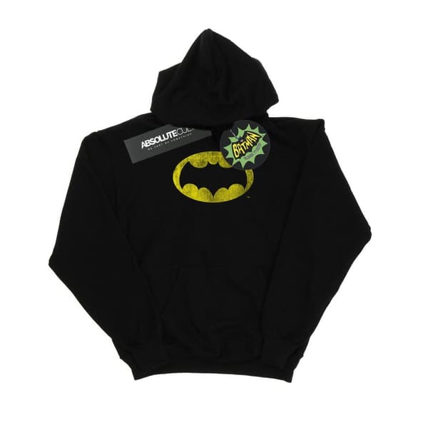 DC Comics Womens/Ladies Batman TV Series Distressed Logo Hoodie
