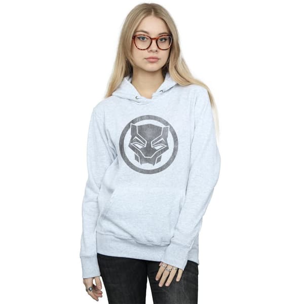 Marvel Womens/Ladies Black Panther Distressed Icon Hoodie