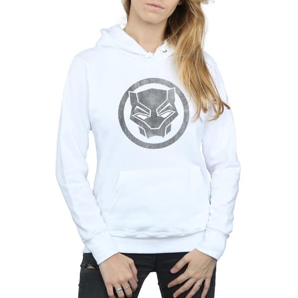 Marvel Womens/Ladies Black Panther Distressed Icon Hoodie