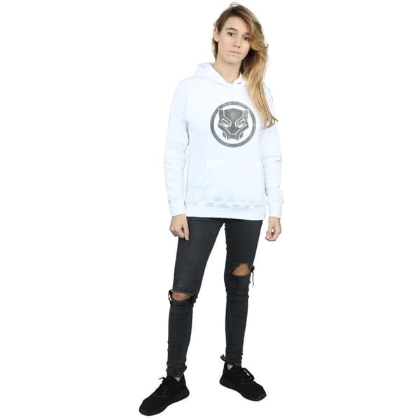 Marvel Womens/Ladies Black Panther Distressed Icon Hoodie