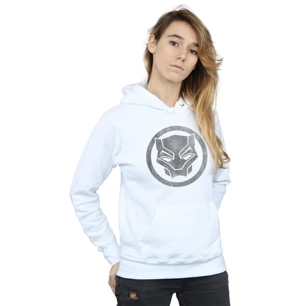 Marvel Womens/Ladies Black Panther Distressed Icon Hoodie