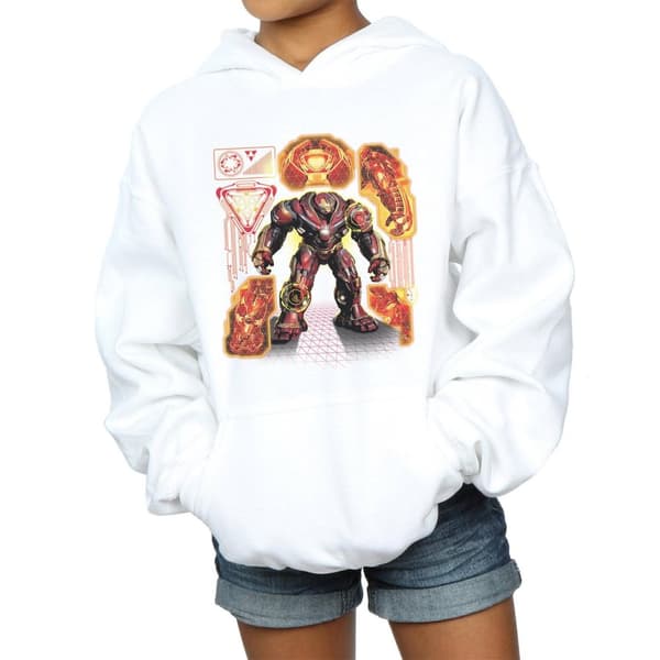 Marvel Avengers Infinity War Hulkbuster Blueprint-hoodie för tjejer
