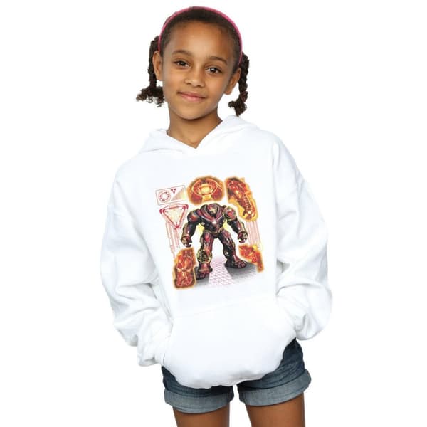 Marvel Avengers Infinity War Hulkbuster Blueprint-hoodie för tjejer