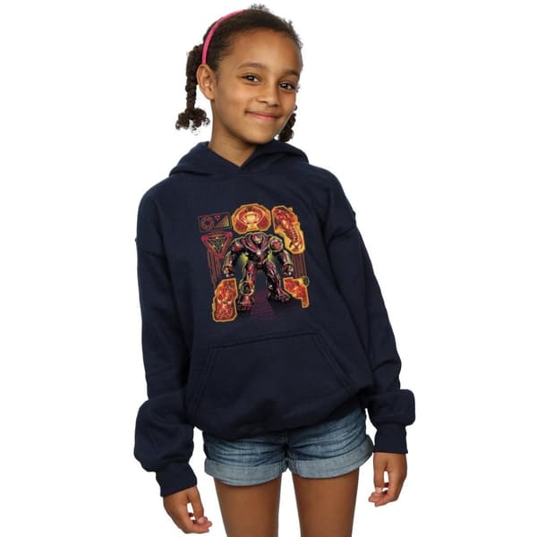 Marvel Avengers Infinity War Hulkbuster Blueprint-hoodie för tjejer