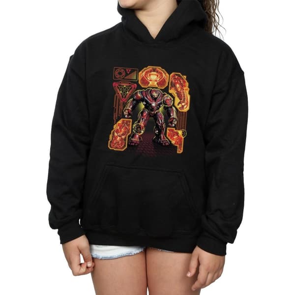 Marvel Avengers Infinity War Hulkbuster Blueprint-hoodie för tjejer