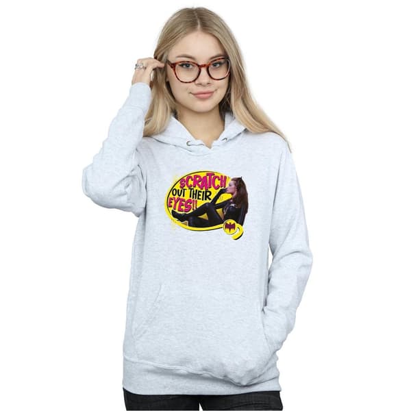 DC Comics Womens/Ladies Batman TV Series Catwoman Scratch Hoodie