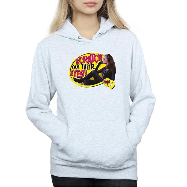 DC Comics Womens/Ladies Batman TV Series Catwoman Scratch Hoodie