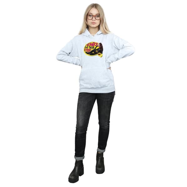 DC Comics Womens/Ladies Batman TV Series Catwoman Scratch Hoodie