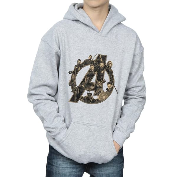 Marvel Boys Avengers Infinity War Marvel Logo Hoodie