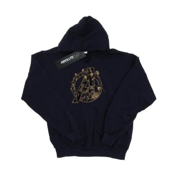 Marvel Boys Avengers Infinity War Marvel Logo Hoodie Navy Blue 12-13 Years