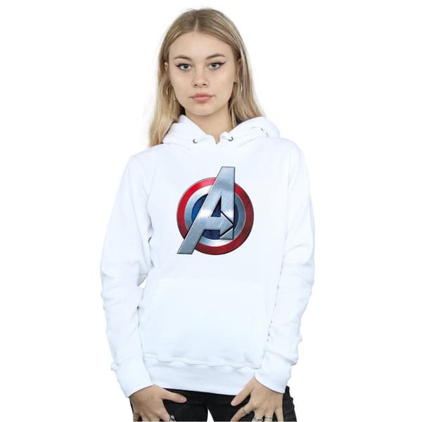 Marvel Huvtröja med Avengers 3D-logga för damer/kvinnor