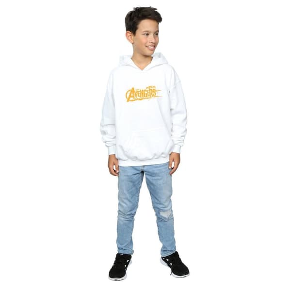 Marvel Boys Avengers Infinity War Orange Logo Hoodie