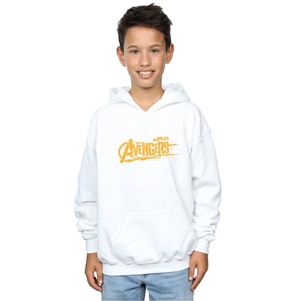 Marvel Boys Avengers Infinity War Orange Logo Hoodie