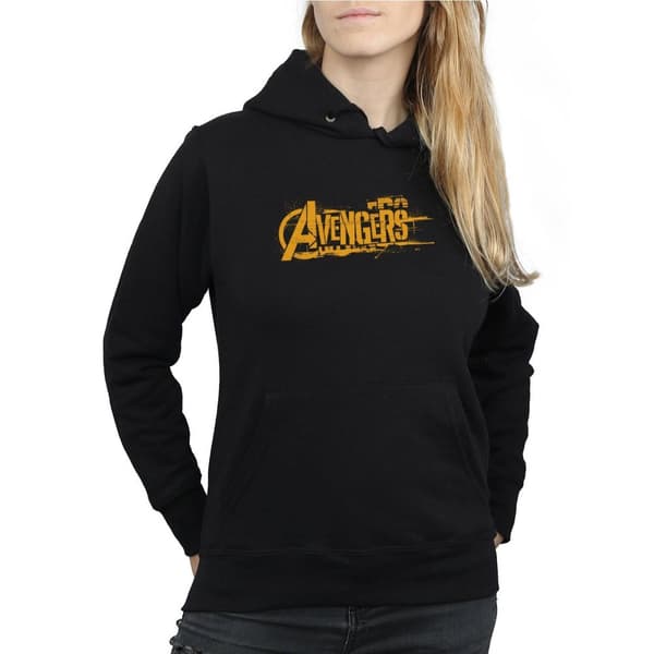 Marvel Kvinnor/Ladies Avengers Infinity War Orange Logo Hoodie