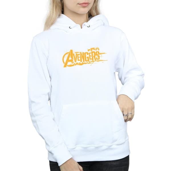 Marvel Kvinnor/Ladies Avengers Infinity War Orange Logo Hoodie