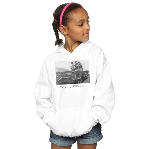 DC Comics Batman TV Series Batmobile Hoodie för flickor