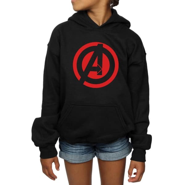 Marvel Avengers Assemble Solid A Logo-huvtröja för flickor