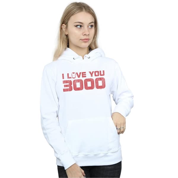 Marvel Womens/Ladies Avengers Endgame I Love You 3000 Distressed Hoodie